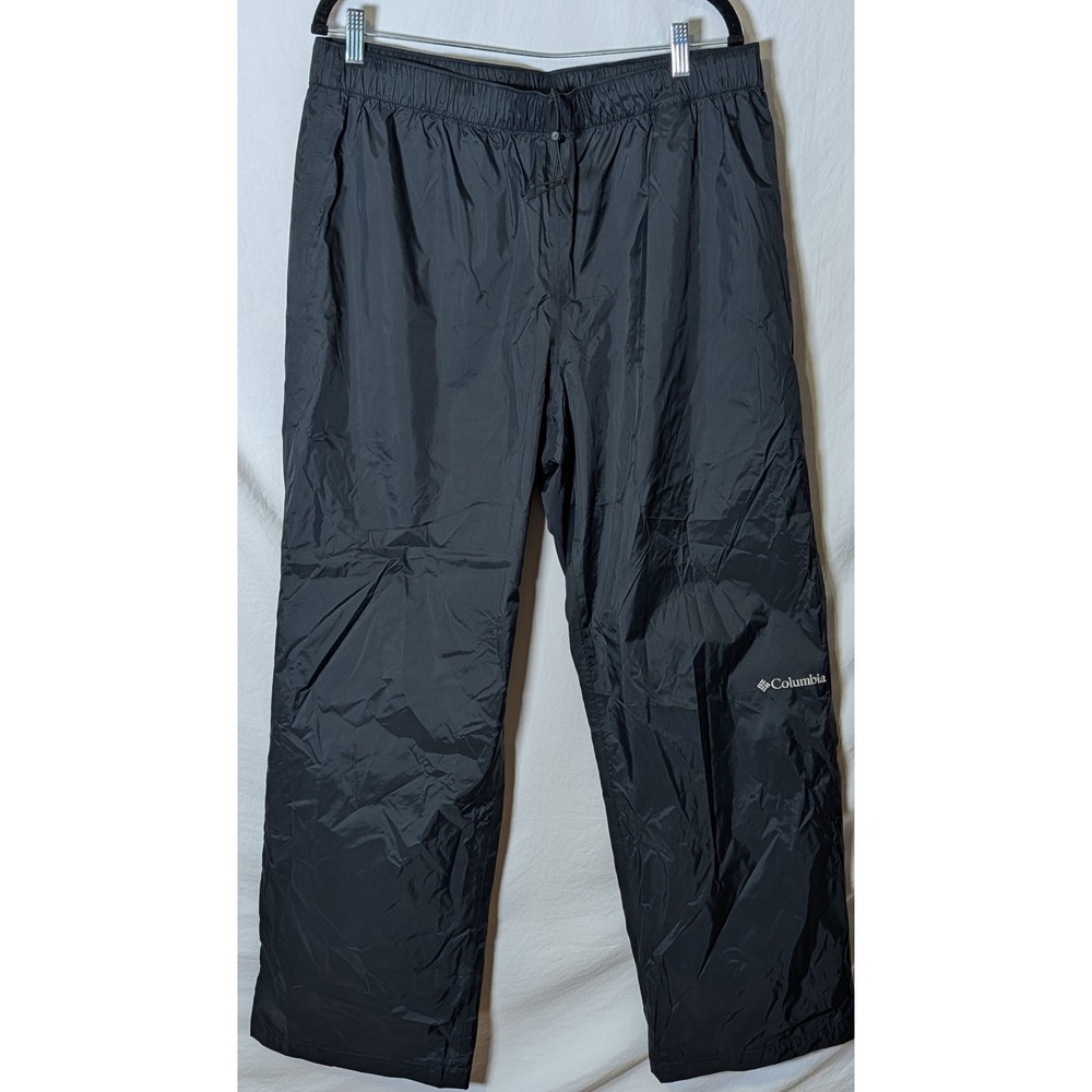 Columbia Omni-Tech Rain Pants Men's Large Black Waterproof Breathable Outdoor